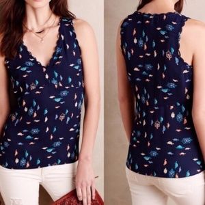 Anthro Maeve turtle print top

 Size 2